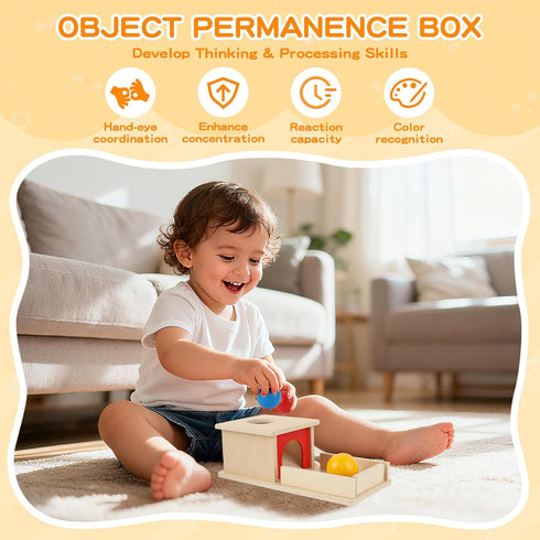 Flyxingxia 6-12 7 1 Montessori Toys for Babies Months, in Wooden Educational Development Toys Sensory Learning Gift