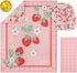 3-Piece Set The Peanutshell Strawberry Sweet Baby Girl Crib Bedding Pink Nursery Bedding, Crib Comforter & Decor
