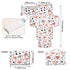 Kagirah Flamingo Fizz Pattern Portable Changing Pad with Built-in Pillow, Waterproof Foldable Baby Diaper Changing