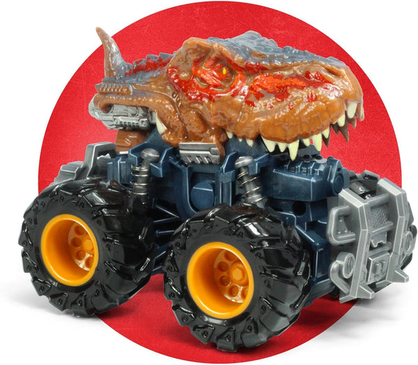 Oriate T-rex Dinosaur Toy Cars for Kids 3-8, Friction Powered Monster Truck, Push n Go Car