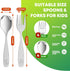 8 Pieces Toddler Utensils, Kids Stainless Steel Silverware Set - 4pcs Forks and 4pcs Spoon, Cute Children Flatware Sets with Mirror Polished, Self Feeding Safe, Dishwasher Safe by WXCWYQR
