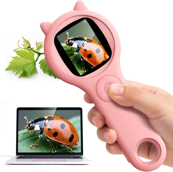 Ashfly Portable Handheld Mini Digital Microscope for Kids - Educational Science Toys, Christmas