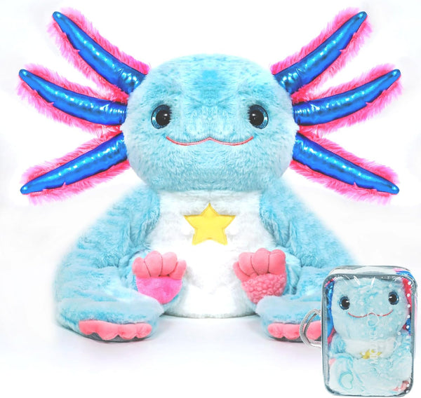 Blue Axolotl Weighted Stuffed Animal 4.5 lbs, Ideal for Sensory Needs, Comfort & Relaxation for Kids and Adults