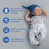WOOROY Realistic Reborn Baby Dolls Boy, 18-Inch Newborn Baby Doll with Soft Cloth Body, Gift for Kids
