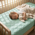 (2-Pack), 52x28'' Quilted Crib Mattress Protector Soft Toddler Mattress Pad Cover, Fits Standard Baby Crib Mattress