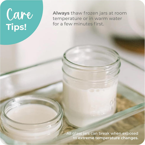 8oz (12-Pack) Mason Bottle Breast Milk Storage Jars Reusable Glass Baby Food Containers with Lid for Baby Formula