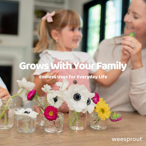 (4 oz, 12 Pack Set) WeeSprout Glass Baby Food Storage Jars w/Lids Snack, Puree, Reusable Small Containers, Breast Milk