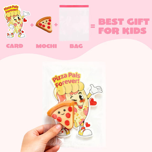 28 Packs 14 JOYIN Valentines Day Mochi Squishy Toy Gift Cards for Kids, Designs Kawaii Desserts Mochi to Squeeze