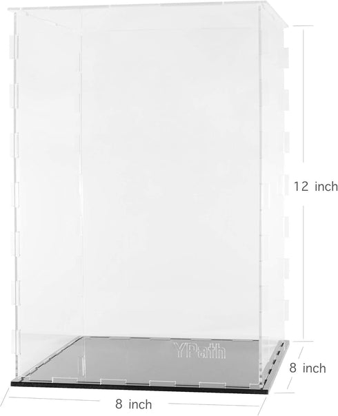 Countertop (8x8x12inch) Clear Acrylic Display Case-Assemble Box for Display-Clear Display Box,Dustproof Protection