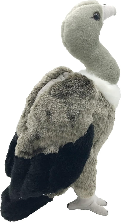 Cute Life Like Vulture Stuffed Animal Plush Toy Simulation Cinereous Vulture Doll Children Birthday Gift 14in