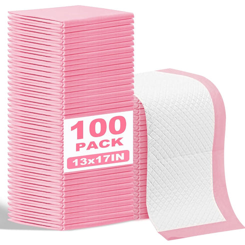 Bgtecho 100 Pack Disposable Changing Pads for Baby,13x17In Baby Disposable Underpads,Waterproof Diaper Changing