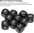 20Pcs Black 6 Sided Number Dice, Round Corner Polyhedral Dice, 16mm Role Playing Dice for Numeral Teaching Board Games