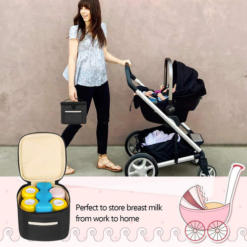 4 5 Teamoy Breastmilk Cooler Bag, Baby Bottles Bag for up to Large Ounce Bottles Without Nipple, Perfect for Working