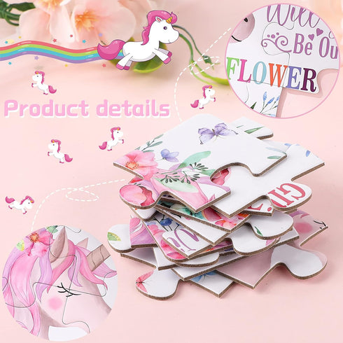 Chivao 2 Pieces Flower Girl Ring Bearer Proposal Puzzle Invitation - Wedding Puzzle Invitation Decor