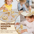 25PCS Set, Counting Hammering Hiawbon Wooden Sensory Bin Tools for Toddlers, Wooden Pretend Play Sensory Tools