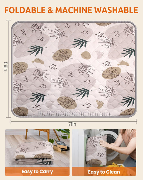 BICESTE 71x59 Playpen Mat Foam, Large Baby Play Mat for Babies Kids Toddlers Infants Floor Crawling, Washable
