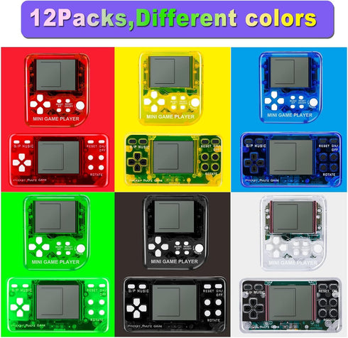 12 PCS Video Game Party Favors for Kids, Arcade Video Game Keychain, Idea Gift for Birthday Supplies