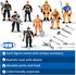 HAPTIME 8 Pieces Firefighter Action Figures, Fireman Toys for 3-7 Year Old Boys, 4-Inch Toy Figure & Playsets