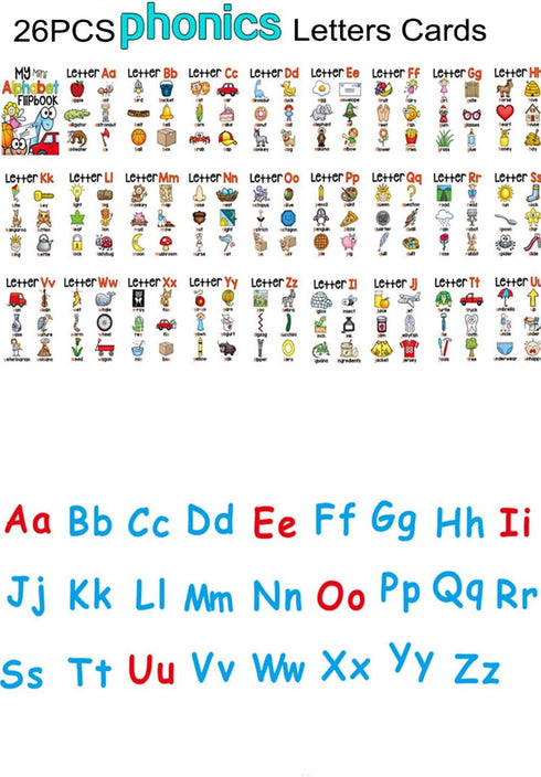 26PCS/Set Child Flash Cards ABC English Alphabet 26 Letters Baby Learning Toys Gift Pre-Kindergarten