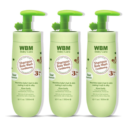 WBM Baby Care 3-in-1 Baby Shampoo, Body Wash & Conditioner, Care From