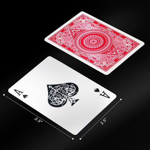 Playing Cards 2 Decks Waterproof Plastic Poker Cards for Texas Holdem and More Card Games