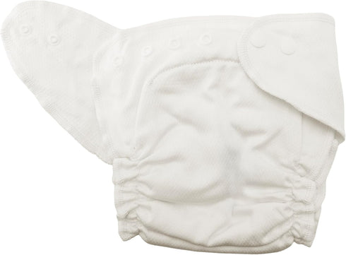Cozy 100% (730 lbs) Cubs Birdseye Fitted Cloth Diaper Cotton, Snaps, Soft Elastics, Two Sizes
