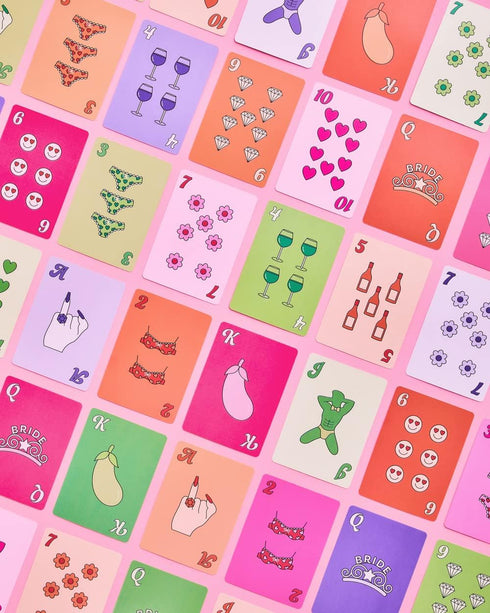 xo, Fetti Bachelorette Party Card Game, Rainbow Deck of Playing Cards, Bridal Party Game, Decorations