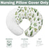 Watercolor Cactus Baby Nursing Pillow Covers for Boy Girl Green Cactus Leaves Nursery Pillowcase for Breastfeeding