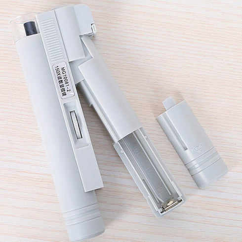 FAMKIT 150X Microscope with Scale Portable LED Lighted Pocket Microscope High Magnification