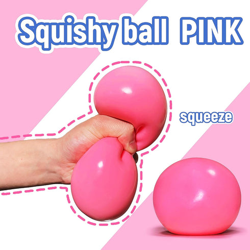 EVDERS 4-Inch Giant Squishy Stress Balls for Kids and Adults - Jumbo Squishy Toys Dough Stress Ball, Stretchy Squeeze