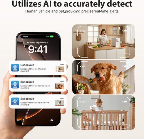 JUFLSKY Camera,5G&2.4G Indoor,2K Security,3 1 Clock WiFi Security Camera Cameras for Home in Indoor Camera