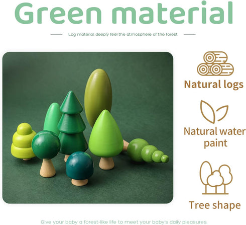Youuys Wooden Craft Forest Trees Toys, 8 Pcs Mini Tree Kit Craft Set for Early Educational Preschool Projects