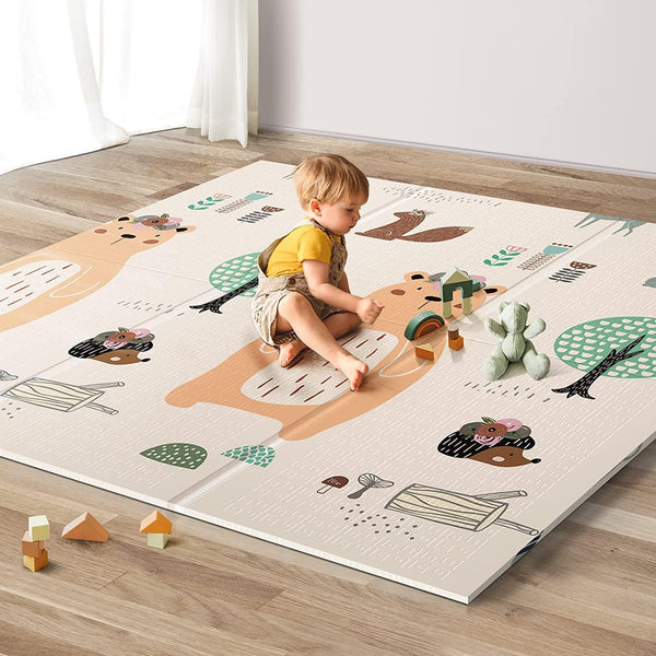 UANLAUO Foldable Baby Play Mat, Extra Large Waterproof Activity Playmats for Babies,Toddlers,