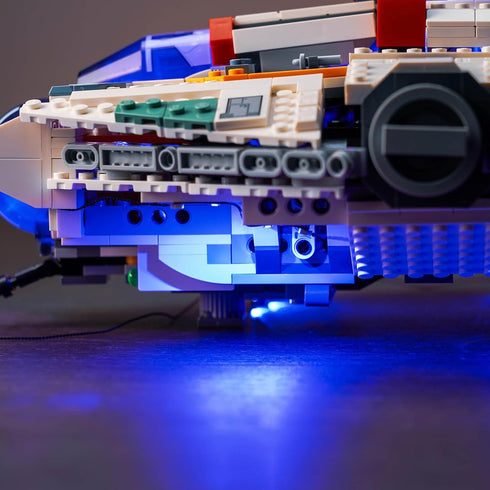Upgraded LED Light Kit for Lego Ahsoka Ghost & Phantom II Building Set, Remote Version Compatible with Lego