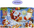 60 Piece Wooden Jigsaw Puzzle in an Box Merry Christmas Xmas Santa Claus Early Childhood Education Puzzle Wooden Cartoon Toys