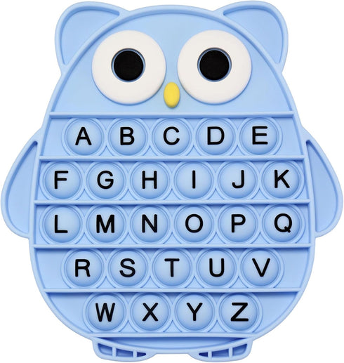 DEARIDAP Fidget Toys for Kids, Owl Shaped Silicone Squeeze Sensory Toys, Alphabet Bubble