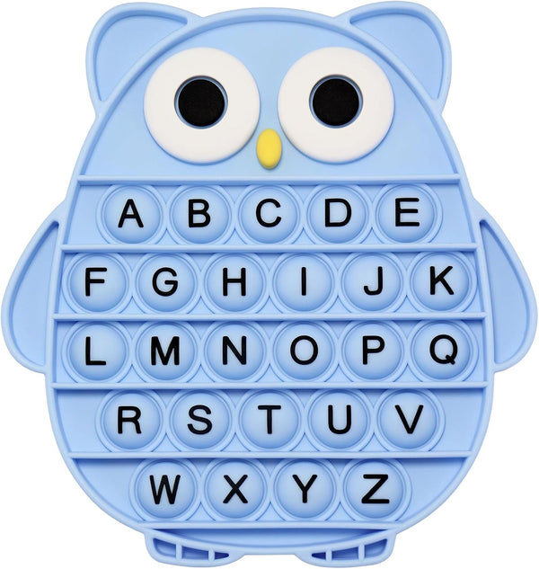 DEARIDAP Fidget Toys for Kids, Owl Shaped Silicone Squeeze Sensory Toys, Alphabet Bubble