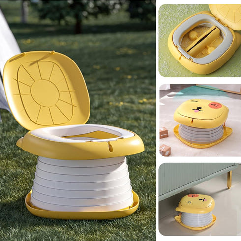 YZNlife Travel Potty for Toddler,Foldable and Portable Toilet for Kids, Apply to Seat Emergency Toilet for Car