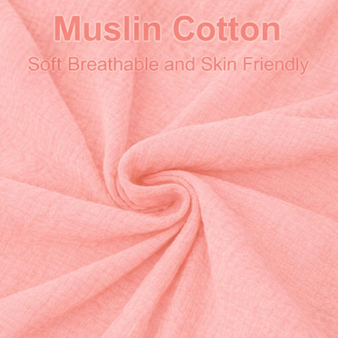 2 Pack 28"x 52"- Blush Muslin Crib Sheets for Boys & Girl- Neutral Breathable Cotton Crib Mattress Sheets Fitted