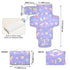 SyXIOP Cute Cartoon Rocking Horse Star Purple Peach Reusable Changing Table pad with Tissue Pocket Diaper Changing pad