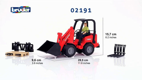 02191 2630 Bruder Schaeffer Compact Loader with Figure & Accessories Vehicle