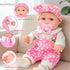 12" Backpack Box,12 Inch 3+ DONTNO Baby Doll with Carrier in Gift Realistic Baby Dolls with Clothes and Accessories,Toy