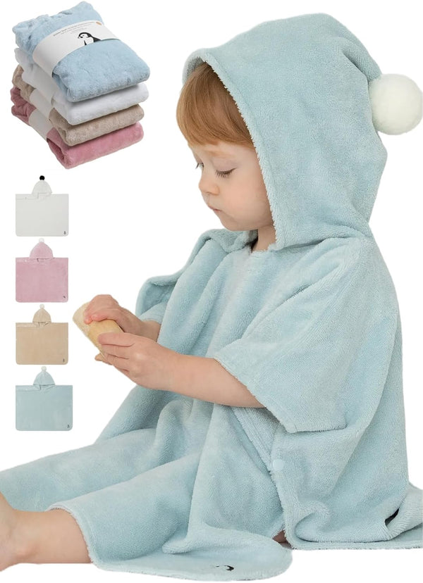 Konny Baby Hooded Towel Plush Thick & Cozy Soft-Touch Absorbent Rayon from