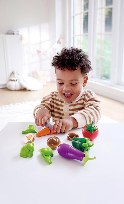 3+ Hape Garden Vegetables | Wooden Cooking Accessories for Kids, Pretend Play Food, Assortment of Ingredients