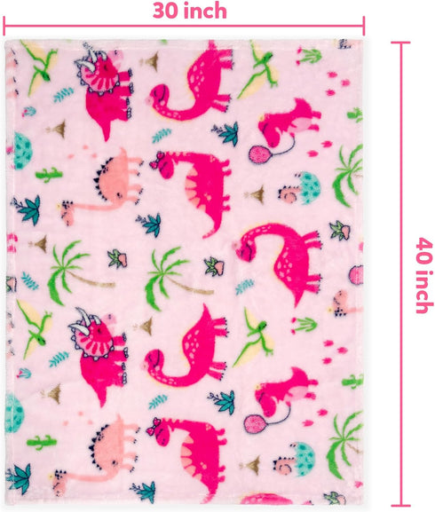 (30x40 inches) mermaker Toddler Blankets for Girls and Boys, Dinosaurs Blanket for Baby Shower Birthday Gifts, Fluffy