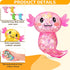 Simgoing 6 Pcs Axolotl Stress Toy Squeeze Axolotl Party Favors Malt Sugar Filled Stretchy Fidget Stress Ball Sensory