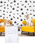 76 Pieces Dog Paw Decal Stickers, Removable Vinyl Wall Sticker Decoration for Nursery Bedroom Room Decor, Black