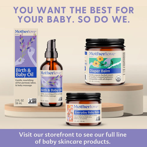Motherlove Baby Hand & Knee Balm, 1 oz Herbal Ointment for Crawling Babies, Organic & Cruelty Free