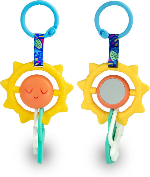 BEBE FUERTE Strong & Sunny Clip On Stroller Toy by Robin Arzon - Developmental Teething Toys for Infants