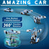 Transforming Police Car RC Toy, 1:18 Scale with Flashing Lights, 360° Rotation for Kids Age 4-12